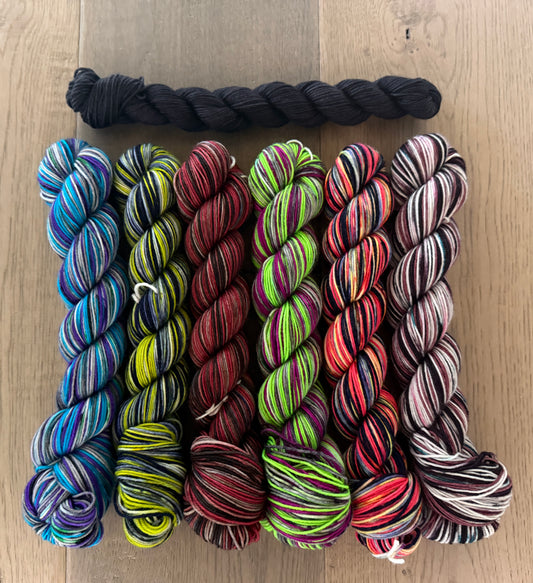 Halloween Block Party Self Striping Yarns