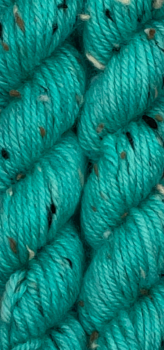 Mini DK Tweed Bright Aqua Skein