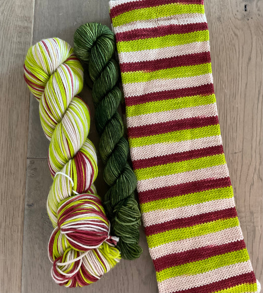 Poison Apples Fingering Self-Striping Sock Set