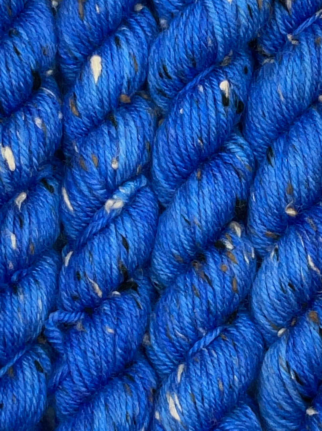 Mini DK Tweed Brilliant Blue Skein