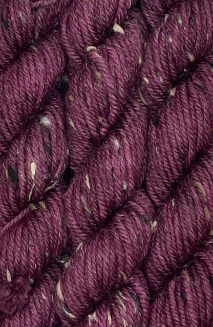 Mini DK Tweed Burgundy Skein