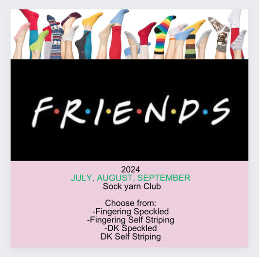 2024 Friends Sock Set Club July, August, September