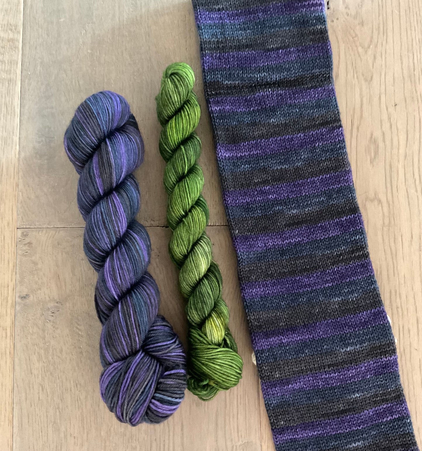 Octopus Ink Fingering Self-Striping Sock Set