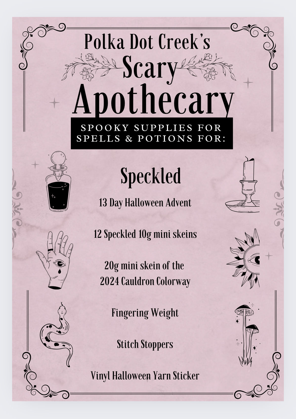 Scary Apothecary Halloween Speckled Mini Skein Advents