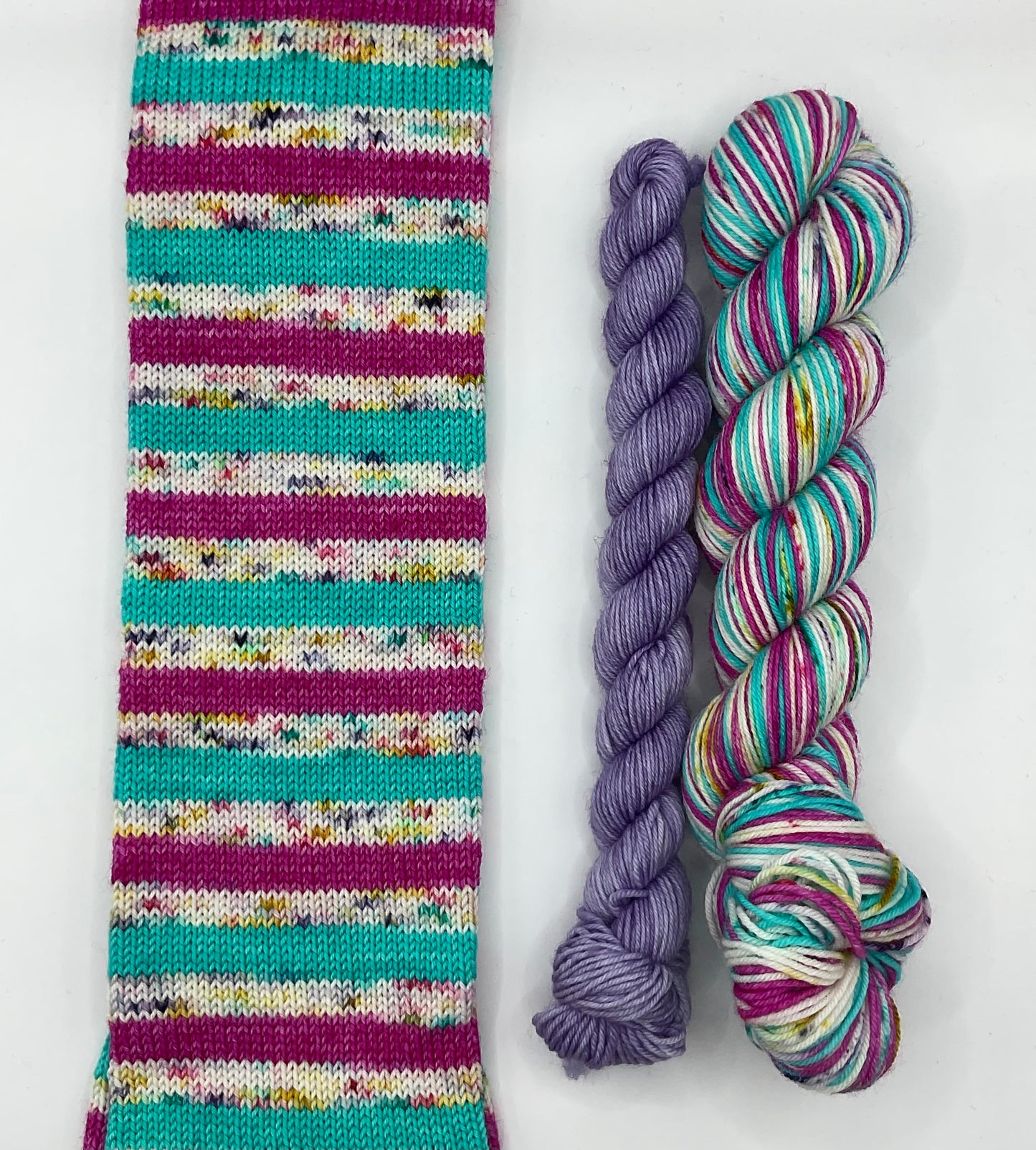 Sugar Cookie Fingering Self-Striping Sock Set