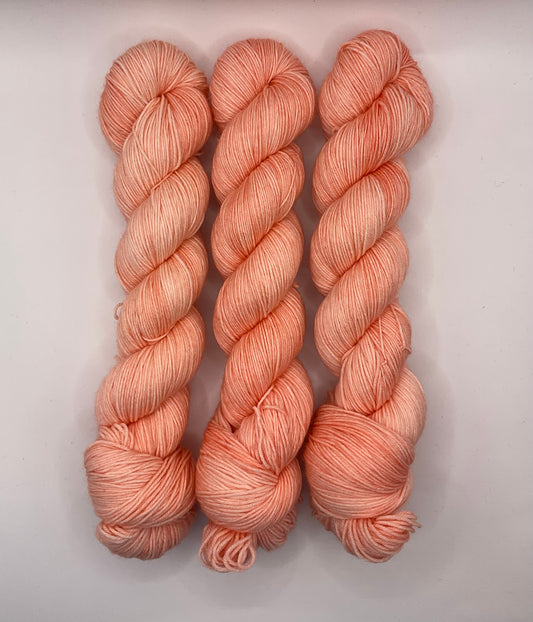 Fuzzy Peach Fingering Skein