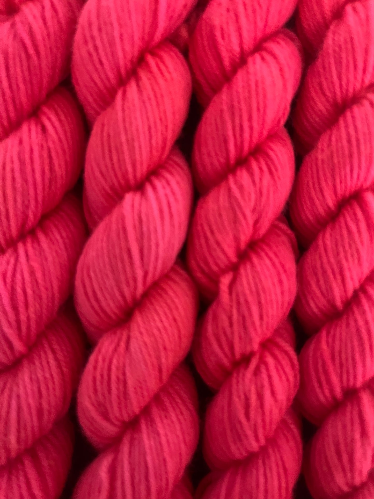 Mini Fingering Neon Coral Skein
