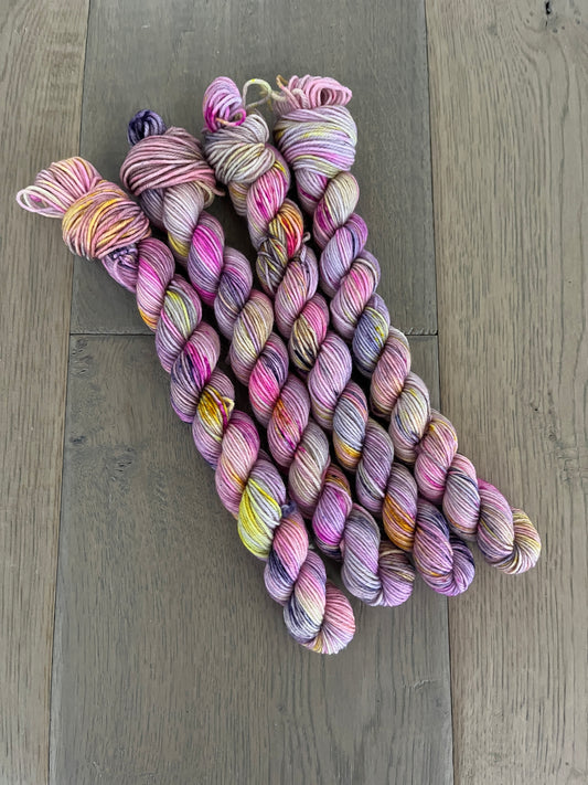 Mini Lavender Lemonade Fingering  Skein