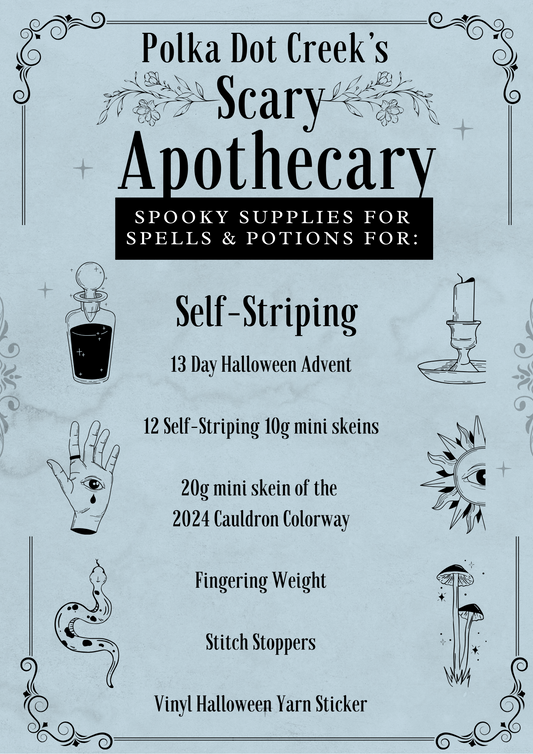 Scary Apothecary Halloween Self-Striping Mini Skein Advents