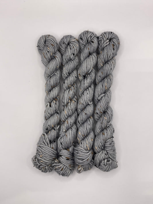 Mini DK Tweed Silver Skein