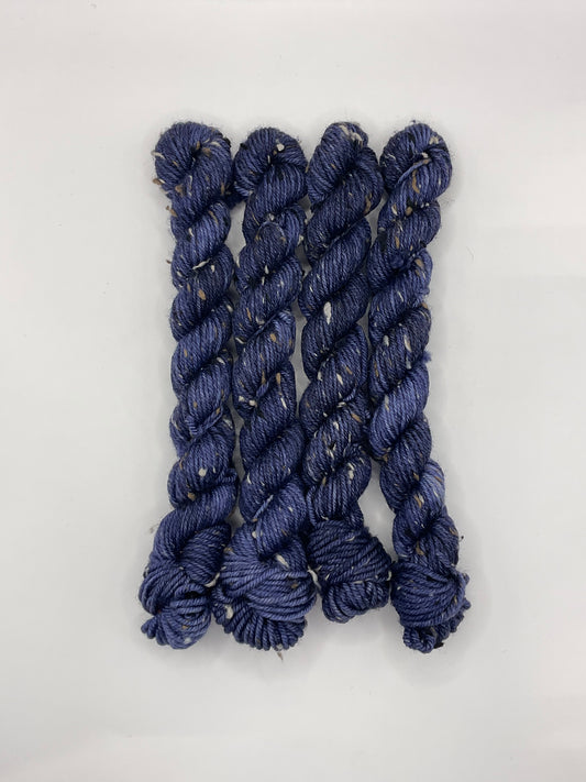 Mini DK Tweed Navy Skein