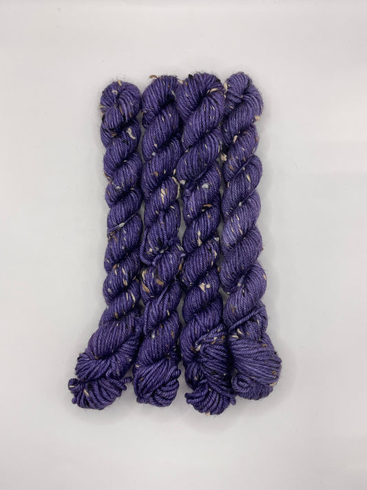 Mini DK Tweed Eggplant Skein