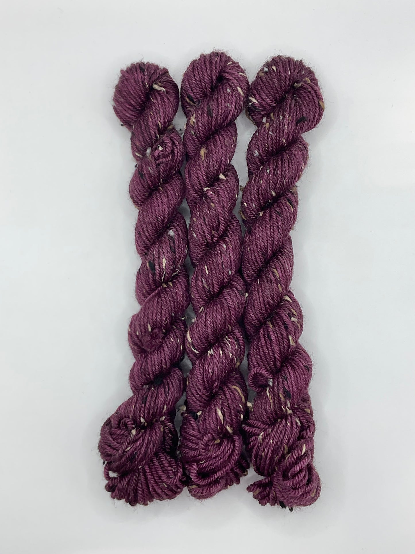 Mini DK Tweed Burgundy Skein