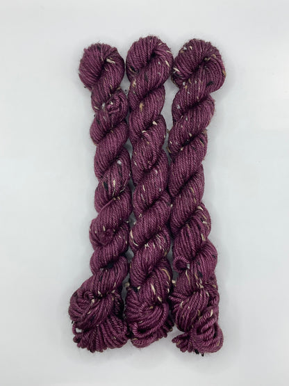 Mini DK Tweed Burgundy Skein