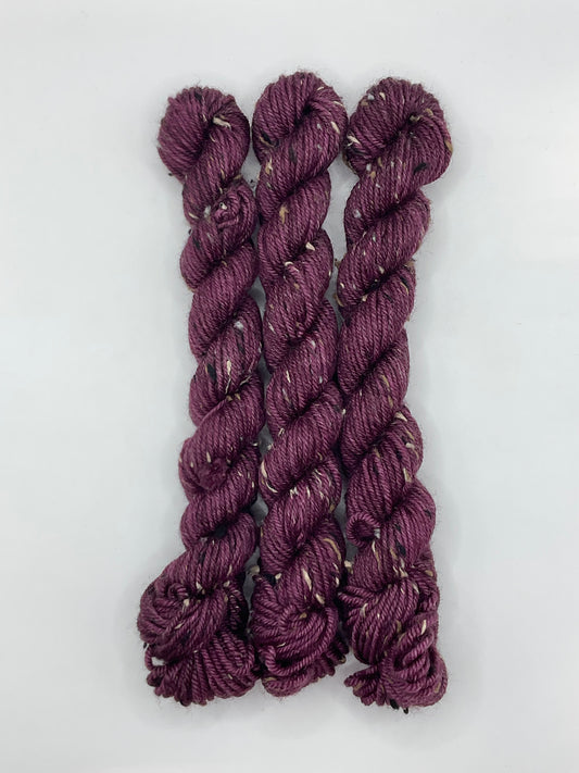 Mini DK Tweed Burgundy Skein