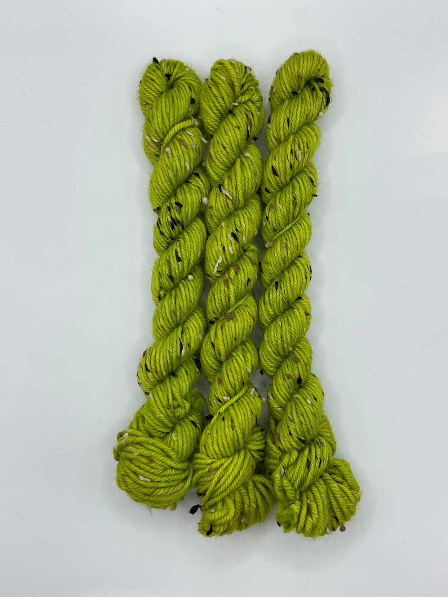 Mini DK Tweed Chartreuse Skein