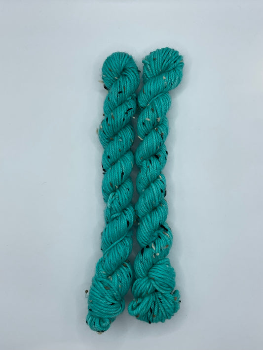 Mini DK Tweed Bright Aqua Skein