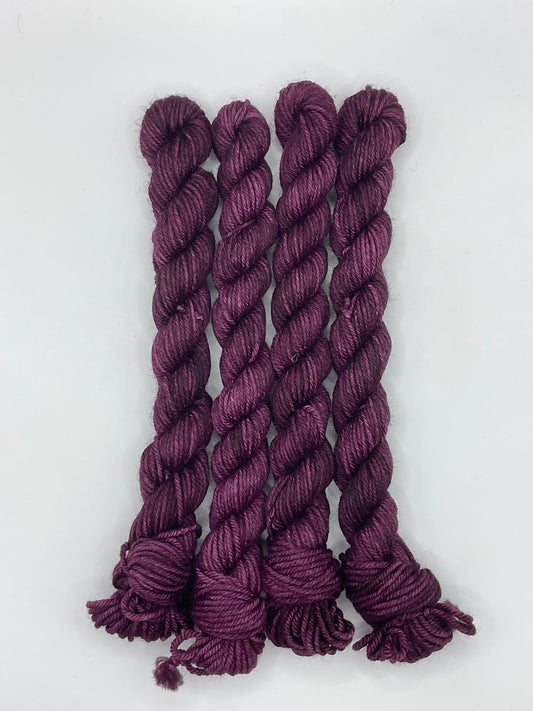 Mini DK Burgundy Skein