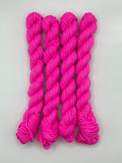 Mini DK Neon Pink Skein