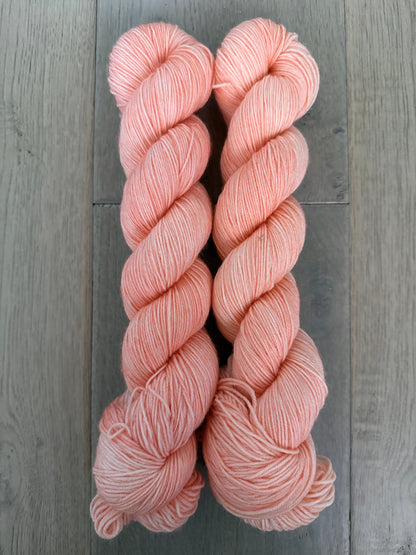 Fuzzy Peach Fingering Skein