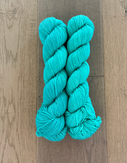 Bright Aqua Fingering Yarn