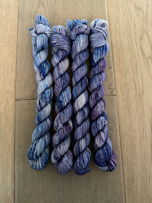 Mini Silent Night Fingering Skein