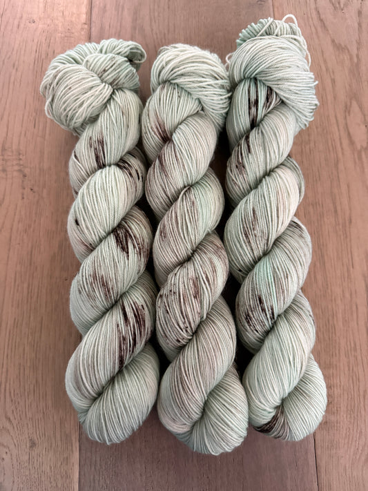 Mint Chocolate Chip Fingering Yarn