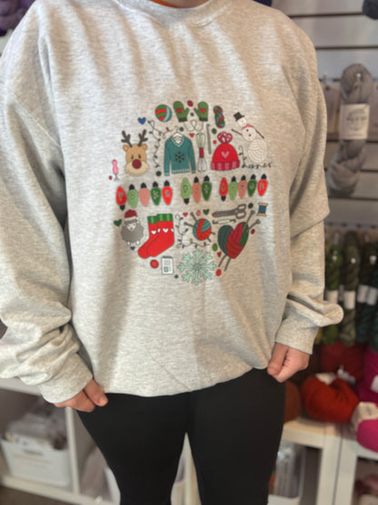 Christmas Polka Dot Creek Sweatshirt 100% Cotton