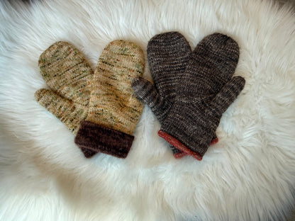 Luffe lined mittens class with Bernice