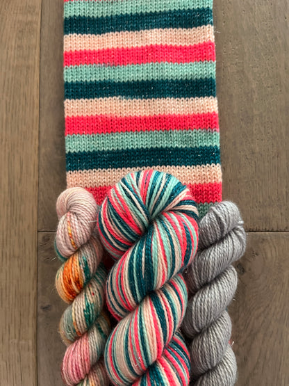 4th Anniversary Fingering Self-Striping Sock Set