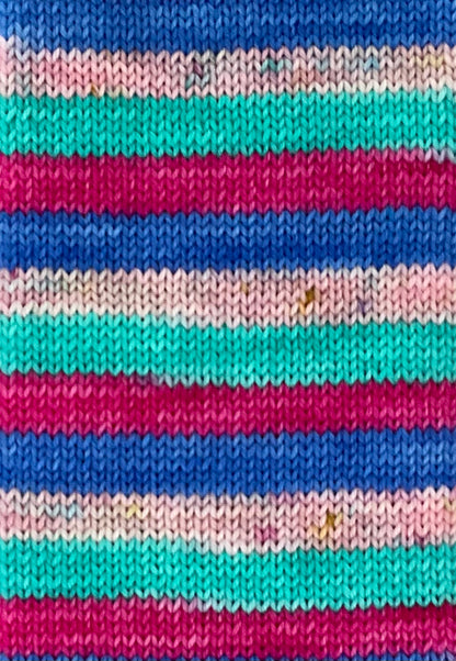 Bubble Gum Fingering Self-Striping Sock Set