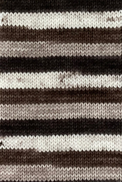 Cookies and Cream Fingering Self-Striping Sock Set