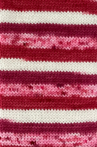 Strawberry Sundae Fingering Self-Striping Sock Set