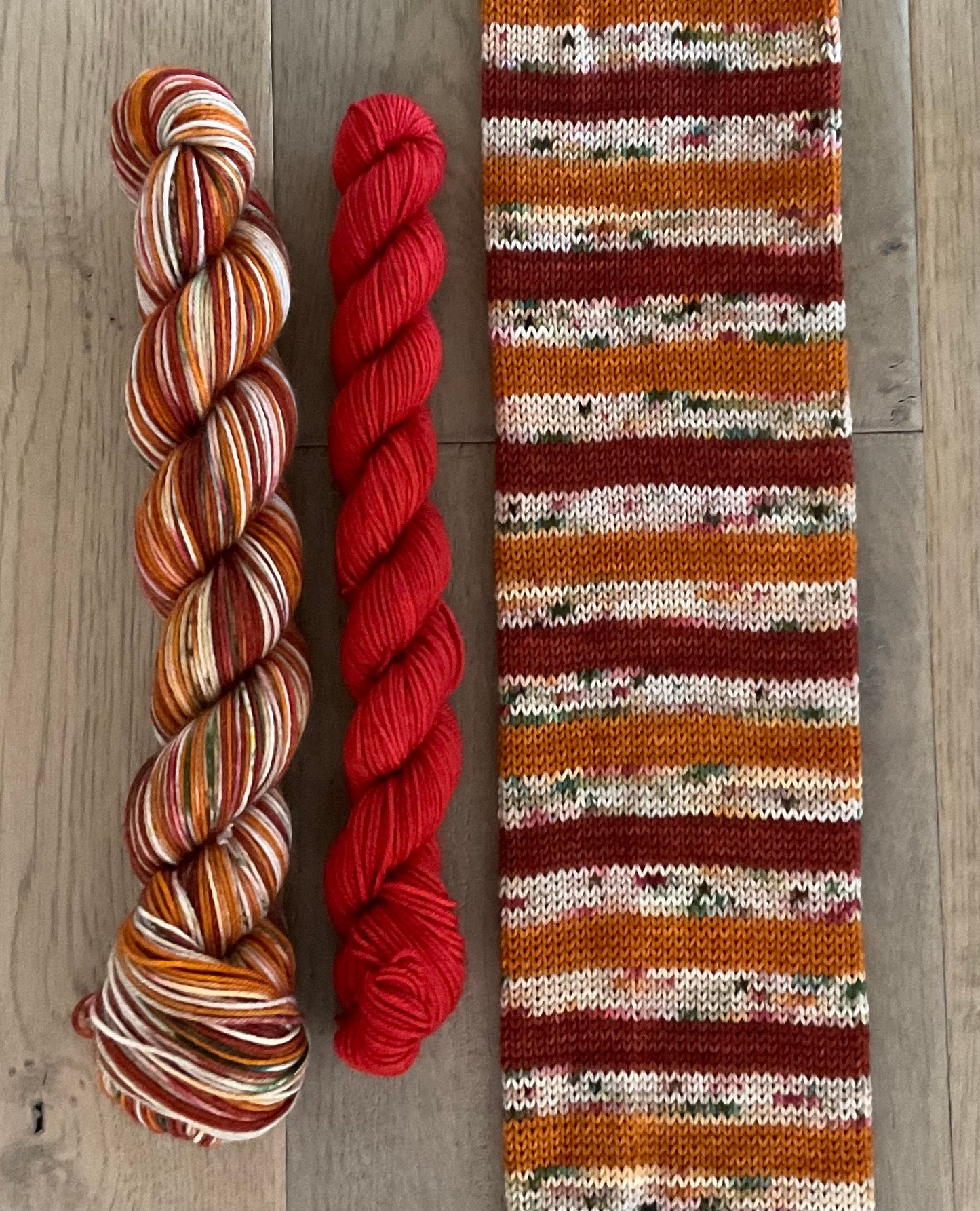 Crunchy Christmas Fingering Self-Striping Sock Set