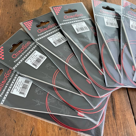 Chiaogoo Red Lace Needles 32" Cord