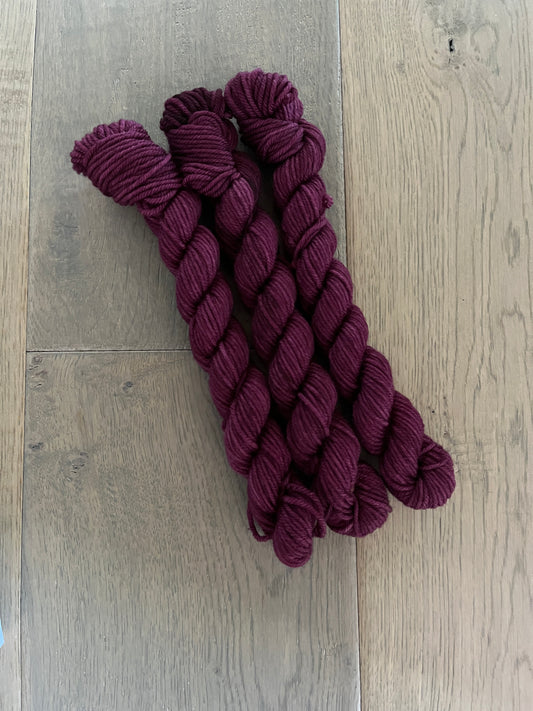 Mini DK Burgundy Skein