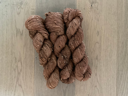 Fingering Tweed Cinnamon Skein