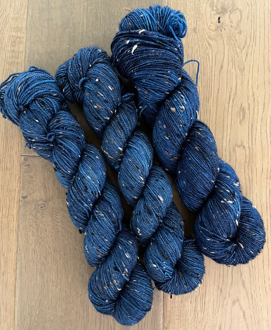 Fingering Tweed Blueberry Skein