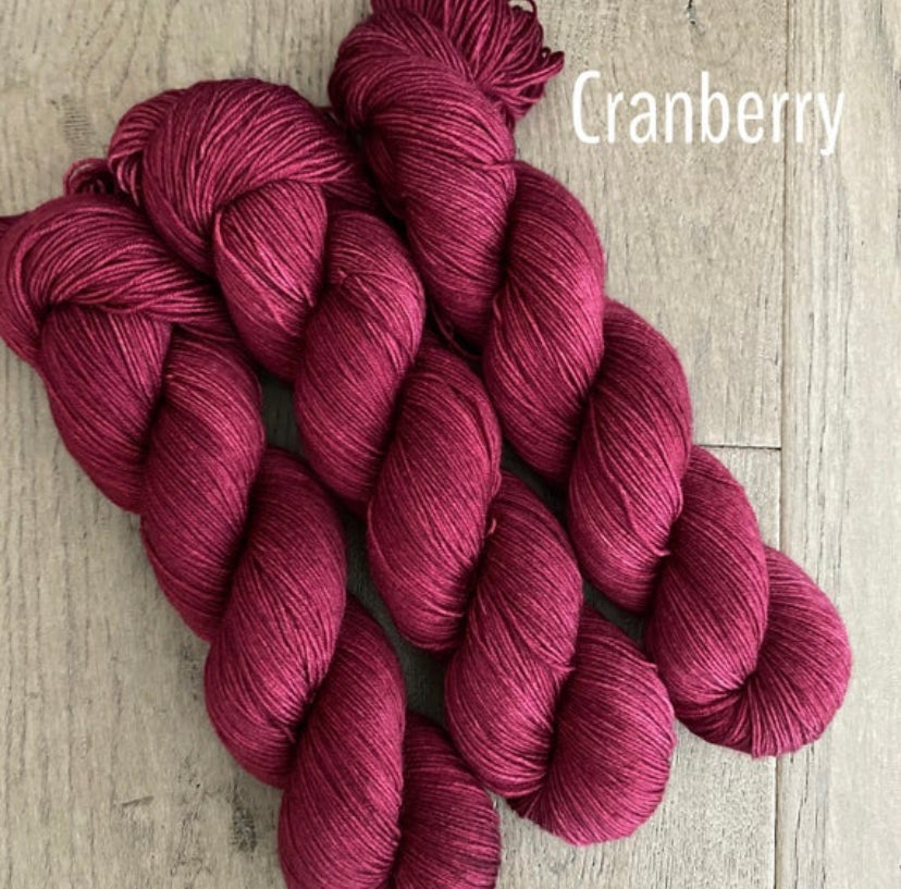 Cranberry Fingering Yarn