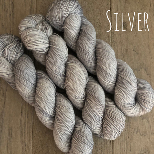 Silver Fingering Yarn