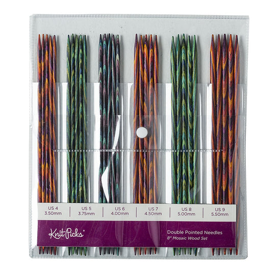Knit Picks DPNs 8" Mosaic Wood Set