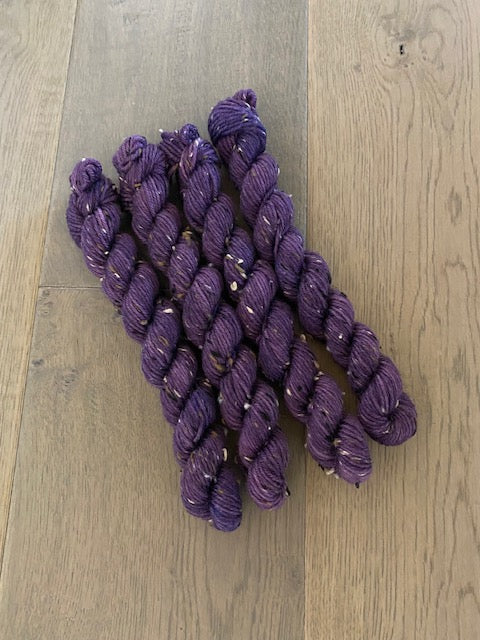 Mini DK Tweed Purple Skein