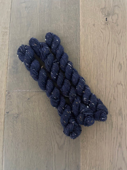 Mini Fingering Tweed Navy Skein