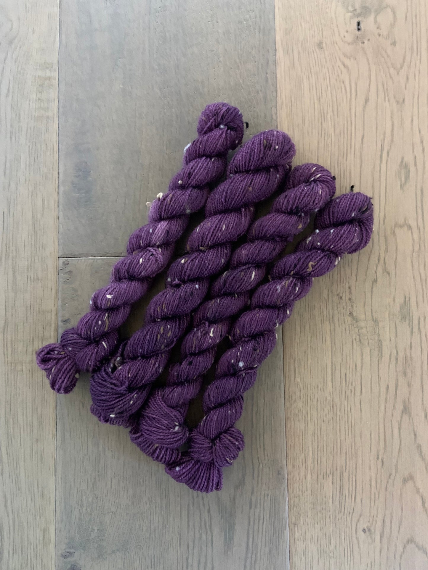 Mini Fingering Tweed Purple Skein