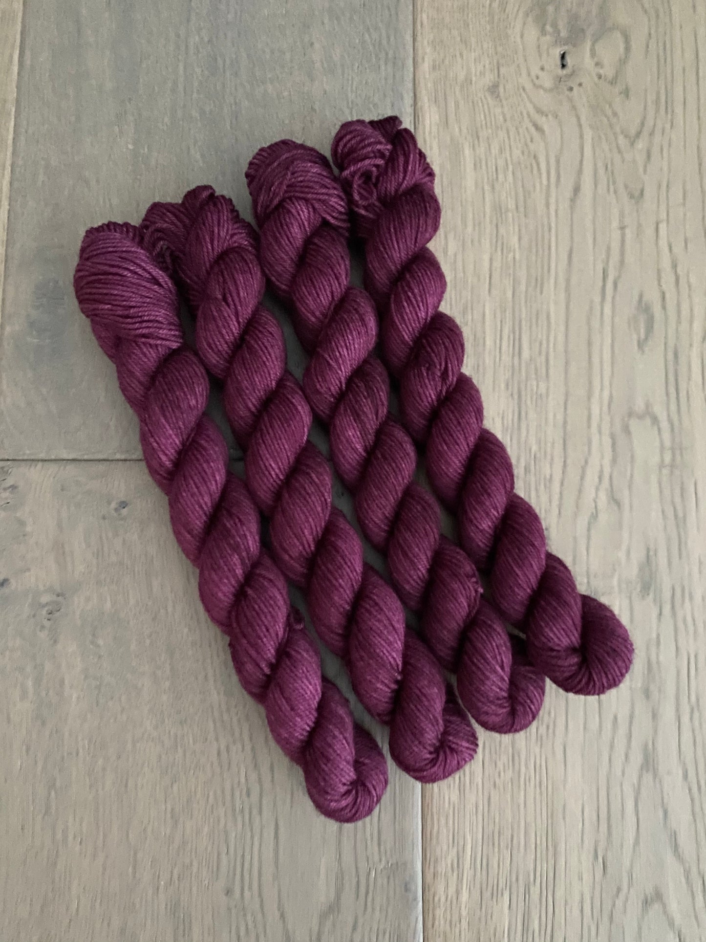 Mini Burgundy Fingering Skein