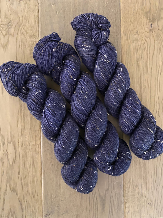 Fingering Tweed Navy Skein