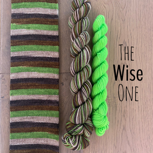Star Wars Inspired “The WISE” one Fingering Self-Striping Sock Set