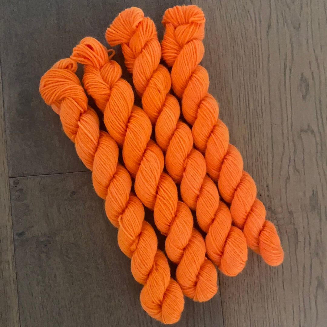 Mini Safety Vest Orange Fingering Skein