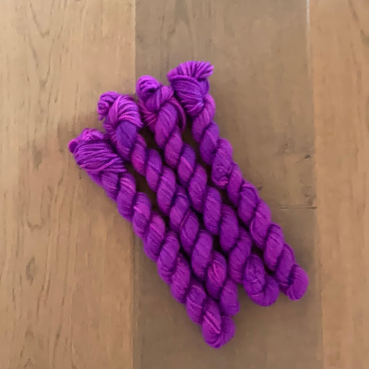 Mini Worsted Purple Pop Skein