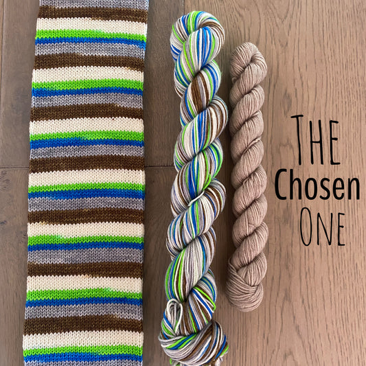 Star Wars Inspired “The CHOSEN one” Fingering Self-Striping Sock Set